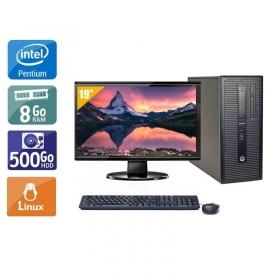 HP Compaq 280 G1 Tower Pentium G Dual Core avec Écran 19 pouces 8Go RAM 500Go HDD Linux