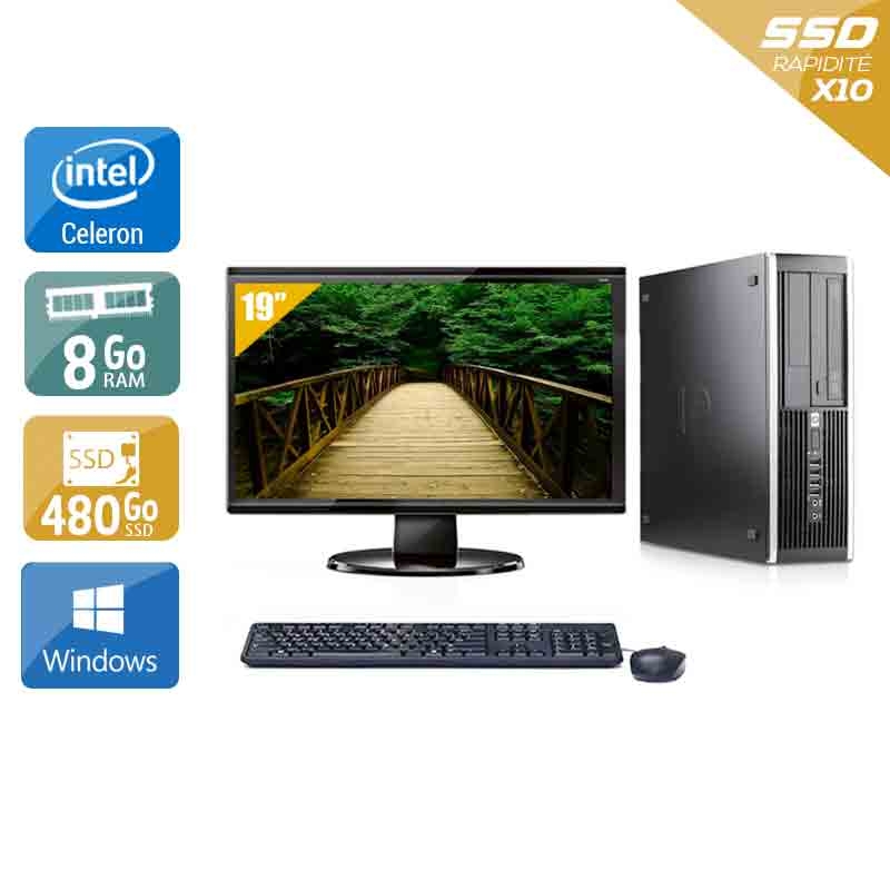 HP Compaq Pro 6000 SFF Celeron Dual Core + Écran - 19'' 8Go RAM 480Go SSD Windows 10  Bon étatOccasion certifiée reconditionnée Bon état -  reconditionné disponible sur Kiatoo