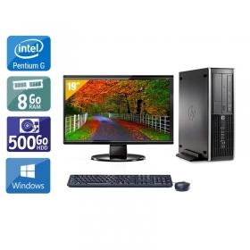 HP Compaq Pro 6300 SFF Pentium G Dual Core avec Écran 19 pouces 8Go RAM 500Go HDD Windows 10