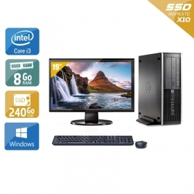 HP Compaq Pro 6300 SFF i3 avec Écran 19 pouces 8Go RAM 240Go SSD Windows 10