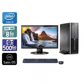 HP Compaq Pro 6300 SFF i3 avec Écran 19 pouces 8Go RAM 500Go HDD Sans OS