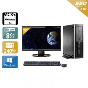 HP Compaq Pro 6305 SFF AMD A4 avec Écran 19 pouces 8Go RAM 240Go SSD Windows 10