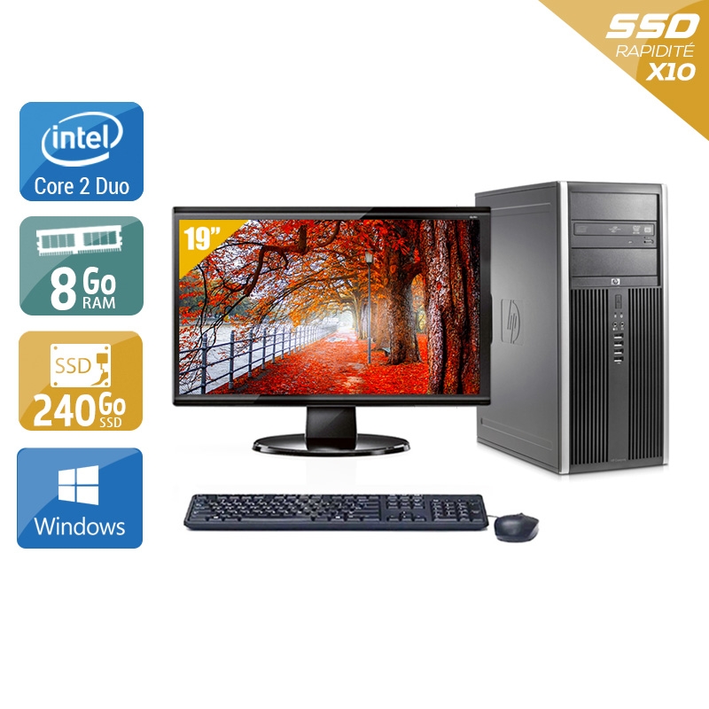 Acheter HP Compaq Elite 8000 Tower Core 2 Duo + Écran - 19'' 8Go RAM 240Go SSD Windows 10 Bon étatOccasion certifiée reconditionnée Bon état - 224,17 € HP Compaq Elite 8000 Tower Core 2 Duo + Écran - 19'' 8Go RAM 240Go SSD Windows 10 Bon étatOccasion certifiée reconditionnée Bon état - reconditionné disponible sur Kiatoo
