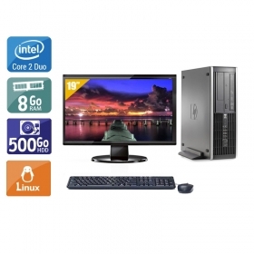 HP Compaq Elite 8000 SFF Core 2 Duo avec Écran 19 pouces 8Go RAM 500Go HDD Linux