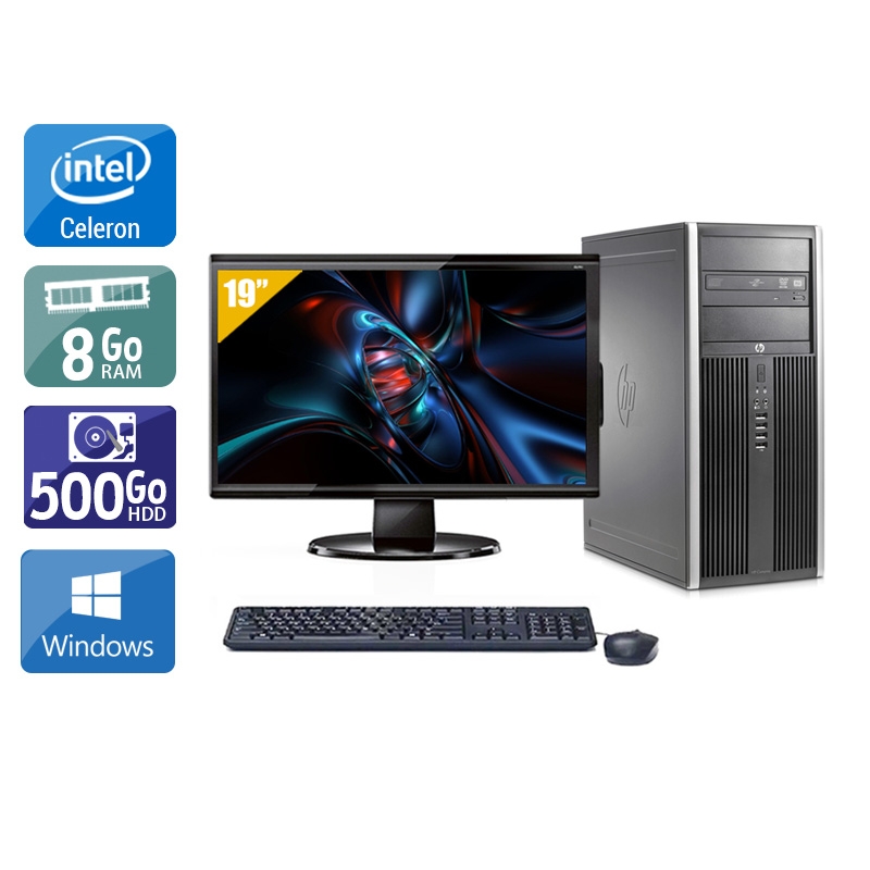 HP Compaq Elite 8200 Tower Celeron Dual Core + Écran - 19'' 8Go RAM 500Go HDD Windows 10  Bon étatOccasion certifiée reconditionnée Bon état -  reconditionné disponible sur Kiatoo