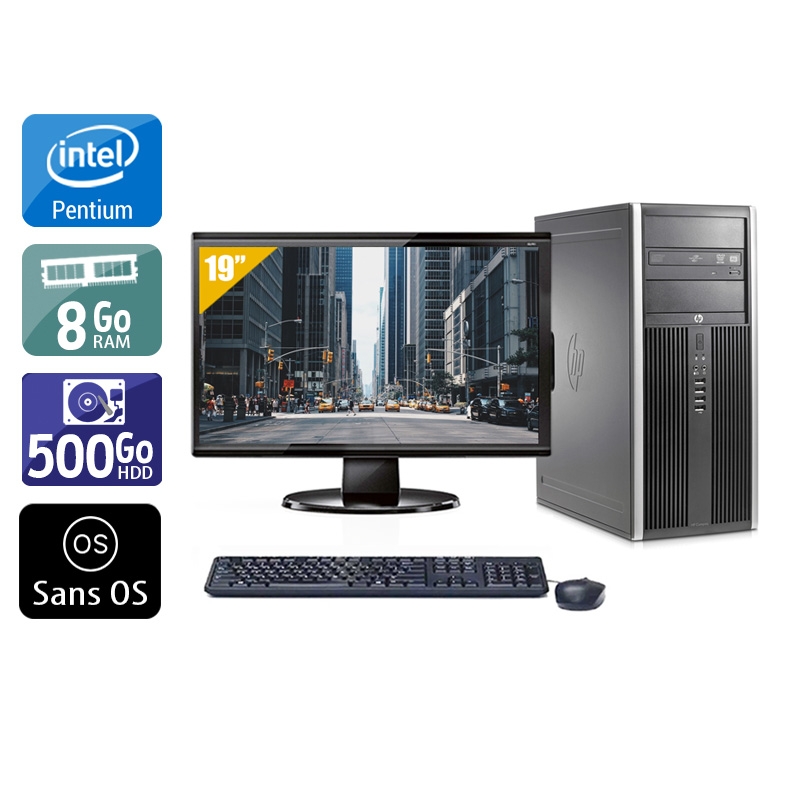 HP Compaq Elite 8200 Tower Pentium G Dual Core + Écran - 19'' 8Go RAM 500Go HDD Sans OS  Bon étatOccasion certifiée reconditionnée Bon état -  reconditionné disponible sur Kiatoo