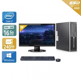 HP Compaq Elite 8200 SFF i7 avec Écran 19 pouces 16Go RAM 240Go SSD Windows 10