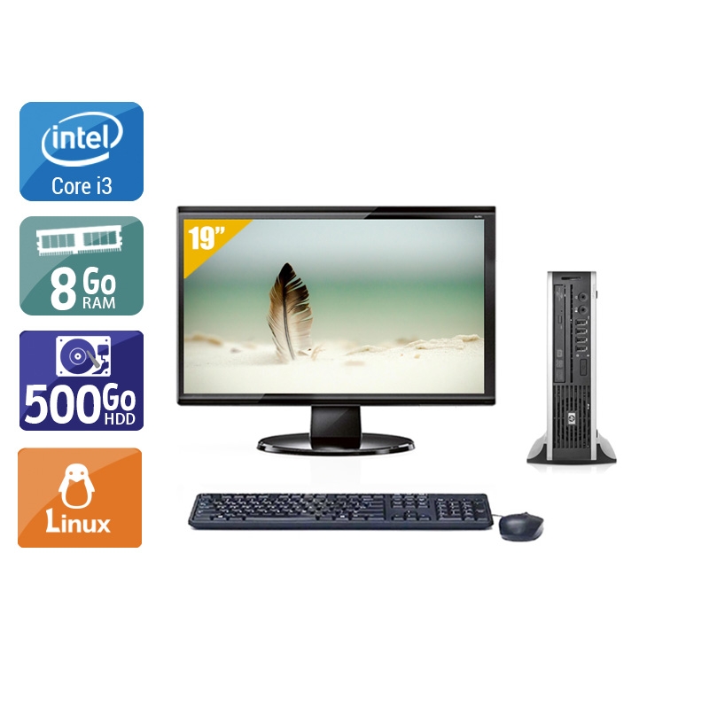 HP Compaq Elite 8200 USDT i3 + Écran - 19'' 8Go RAM 500Go HDD Linux  Bon étatOccasion certifiée reconditionnée Bon état -  reconditionné disponible sur Kiatoo