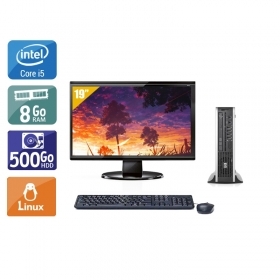 HP Compaq Elite 8200 USDT i5 avec Écran 19 pouces 8Go RAM 500Go HDD Linux