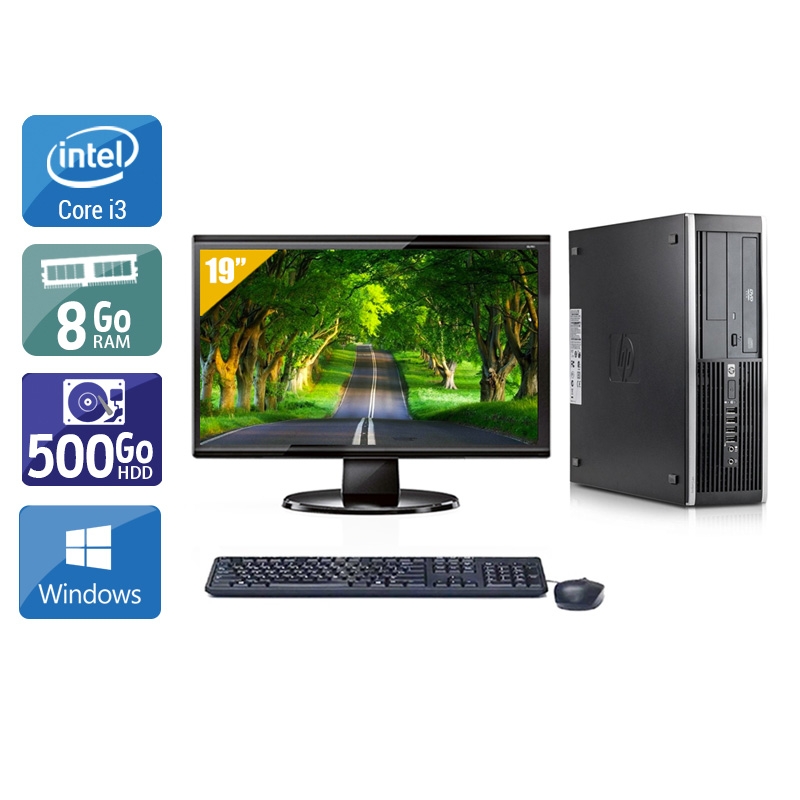 HP Compaq Elite 8300 SFF i3 + Écran - 19'' 8Go RAM 500Go HDD Windows 10  Bon étatOccasion certifiée reconditionnée Bon état -  reconditionné disponible sur Kiatoo