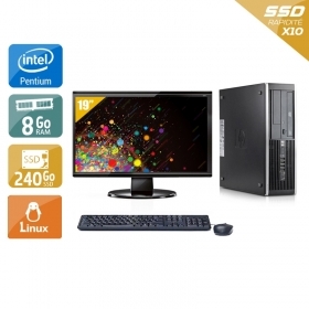 HP Compaq Elite 8300 SFF Pentium G Dual Core avec Écran 19 pouces 8Go RAM 240Go SSD Linux