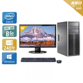 HP Compaq Elite 8300 Tower i5 avec Écran 19 pouces 8Go RAM 240Go SSD Windows 10