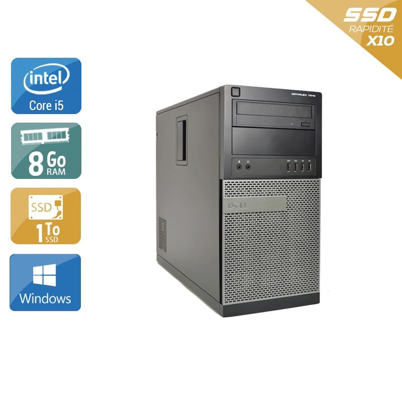 Dell Optiplex 7010 Tower i5 8Go RAM 1To SSD Windows 10