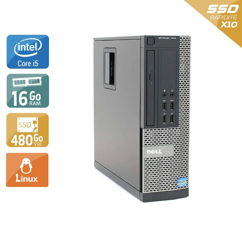 Dell Optiplex 7010 SFF i5 16Go RAM 480Go SSD Linux