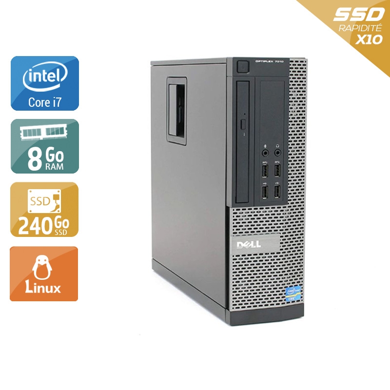 Dell Optiplex 7010 SFF i7 - 8Go RAM 240Go SSD Linux  Bon étatOccasion certifiée reconditionnée Bon état -  reconditionné disponible sur Kiatoo
