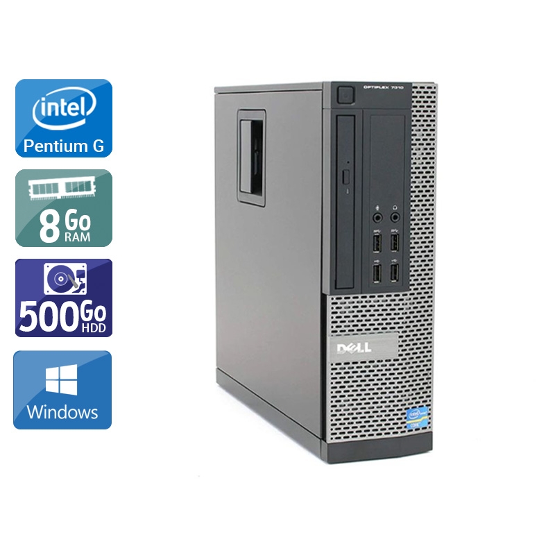 Dell Optiplex 7010 SFF Pentium G Dual Core - 8Go RAM 500Go HDD Windows 10  Bon étatOccasion certifiée reconditionnée Bon état -  reconditionné disponible sur Kiatoo
