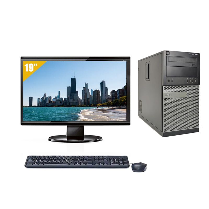 Dell Optiplex 7010 Tower i7 avec Écran 19 pouces 16Go RAM 480Go SSD Linux