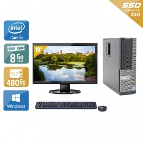 Dell Optiplex 7010 SFF i5 avec Écran 19 pouces 8Go RAM 480Go SSD Windows 10