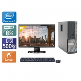 Dell Optiplex 7010 SFF Pentium G Dual Core avec Écran 19 pouces 8Go RAM 500Go HDD Linux