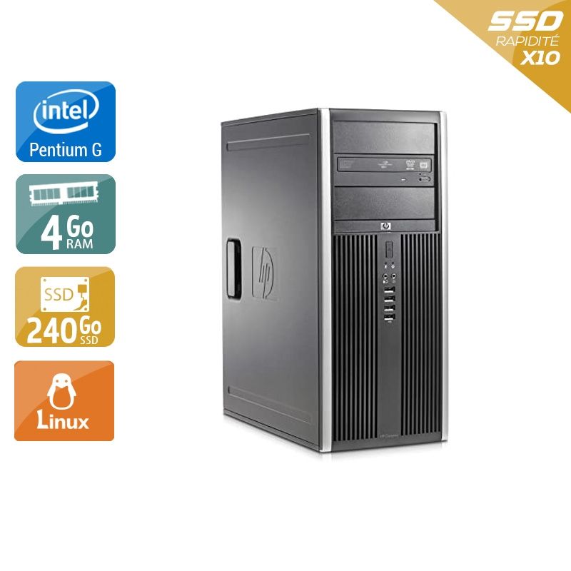 HP Compaq dc5700 Tower Pentium G Dual Core 4Go RAM 240Go SSD Linux