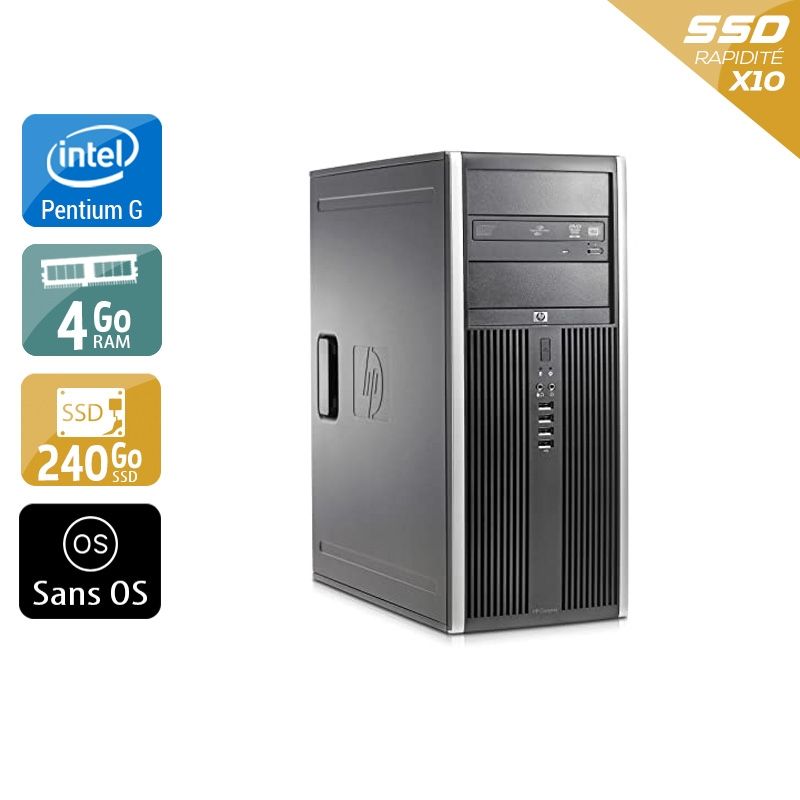 HP Compaq dc5700 Tower Pentium G Dual Core 4Go RAM 240Go SSD Sans OS