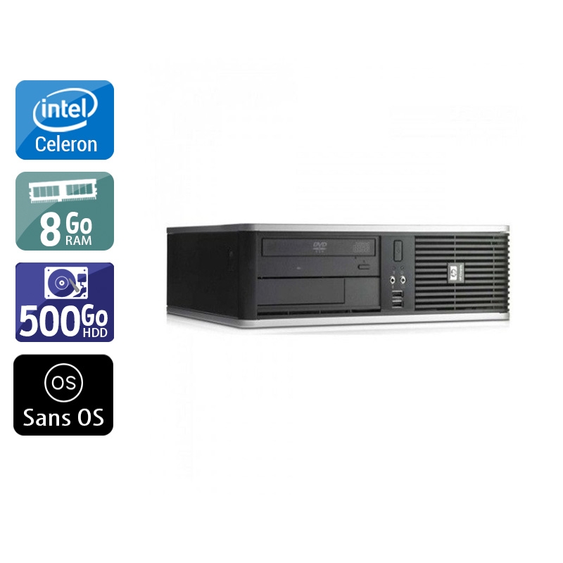 HP Compaq dc7800 SFF Celeron Dual Core - 8Go RAM 500Go HDD Sans OS  État correctOccasion certifiée reconditionnée Bon état -  reconditionné disponible sur Kiatoo