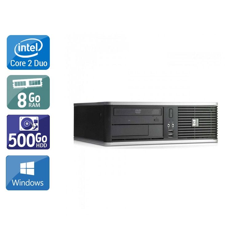 HP Compaq dc7800 SFF Core 2 Duo 8Go RAM 500Go HDD Windows 10