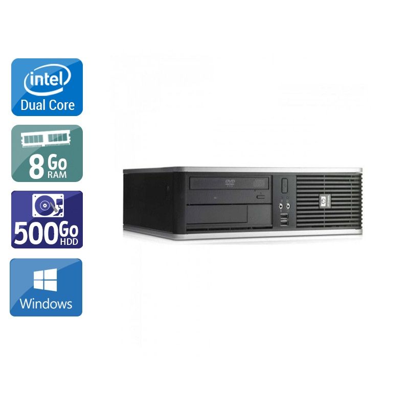 HP Compaq dc7800 SFF Dual Core 8Go RAM 500Go HDD Windows 10