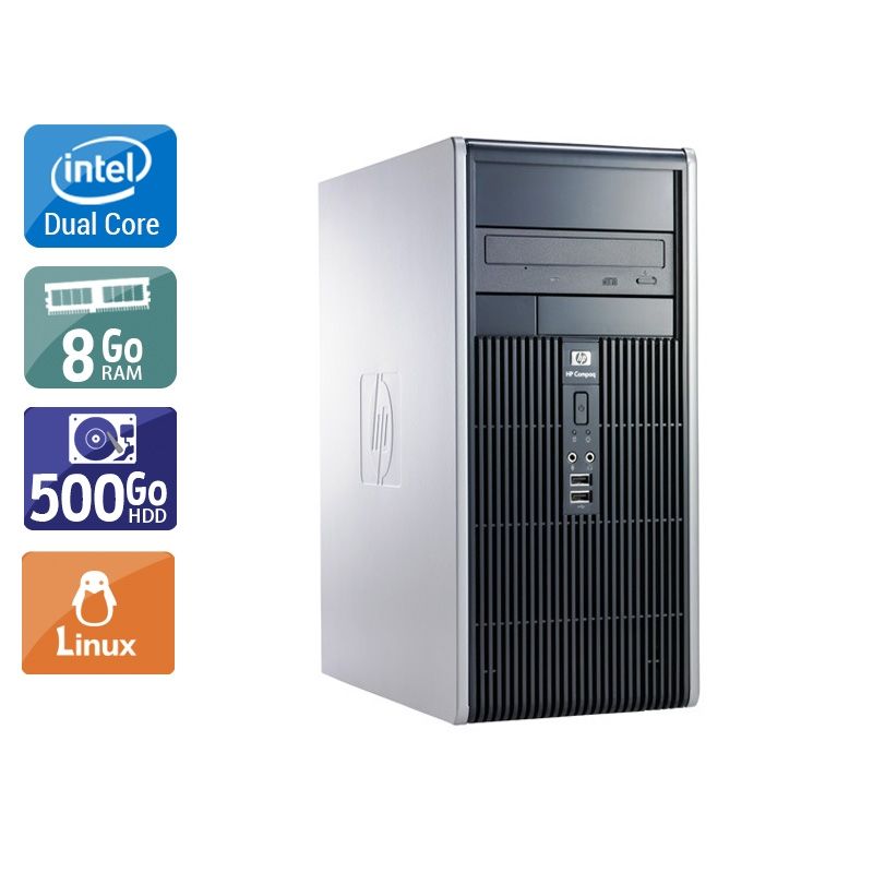 HP Compaq dc7800 Tower Dual Core 8Go RAM 500Go HDD Linux