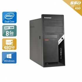 Lenovo ThinkCentre M57 Tower Dual Core 8Go RAM 480Go SSD Windows 10