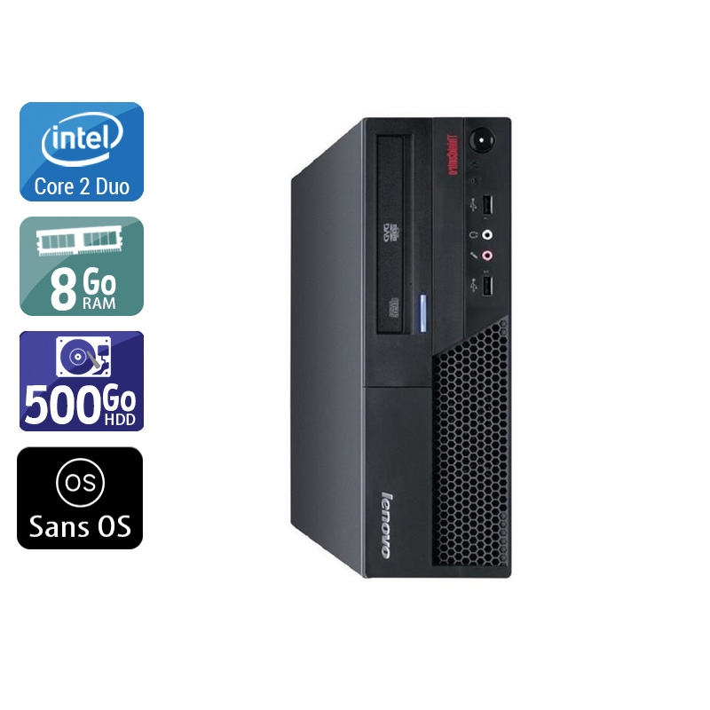 Acheter Lenovo ThinkCentre M57 SFF Core 2 Duo - 8Go RAM 500Go HDD Sans OS État correctOccasion certifiée reconditionnée Bon état - 165,83 € Lenovo ThinkCentre M57 SFF Core 2 Duo - 8Go RAM 500Go HDD Sans OS État correctOccasion certifiée reconditionnée Bon état - reconditionné disponible sur Kiatoo