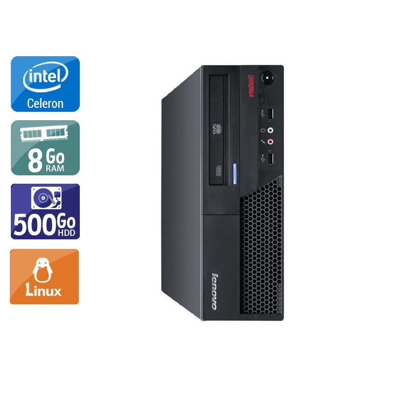Acheter Lenovo ThinkCentre M58 SFF Celeron Dual Core - 8Go RAM 500Go HDD Linux État correctOccasion certifiée reconditionnée Bon état - 165,83 € Lenovo ThinkCentre M58 SFF Celeron Dual Core - 8Go RAM 500Go HDD Linux État correctOccasion certifiée reconditionnée Bon état - reconditionné disponible sur Kiatoo