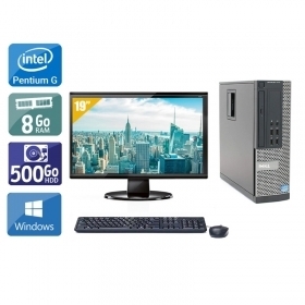 Dell Optiplex 7020 SFF Pentium G Dual Core avec Écran 19 pouces 8Go RAM 500Go HDD Windows 10