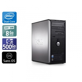 Dell Optiplex 760 Tower Dual Core 8Go RAM 500Go HDD Sans OS