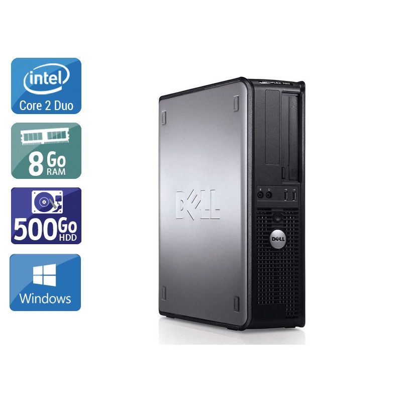 Dell Optiplex 780 SFF Core 2 Duo 8Go RAM 500Go HDD Windows 10