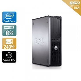 Dell Optiplex 780 SFF Dual Core 8Go RAM 240Go SSD Sans OS