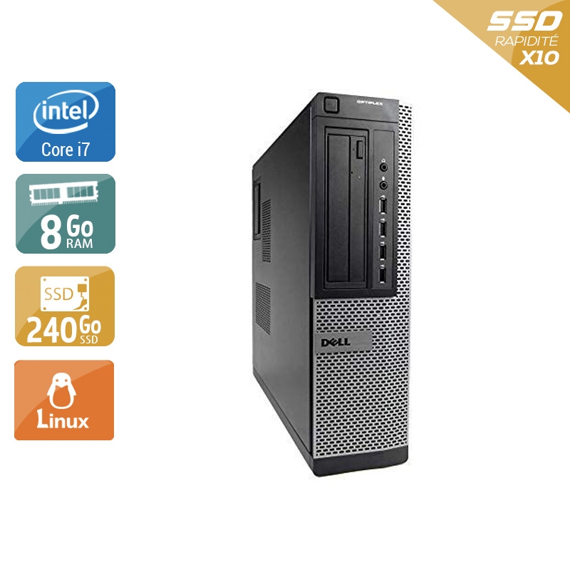Dell Optiplex 790 Desktop i7 8Go RAM 240Go SSD Linux