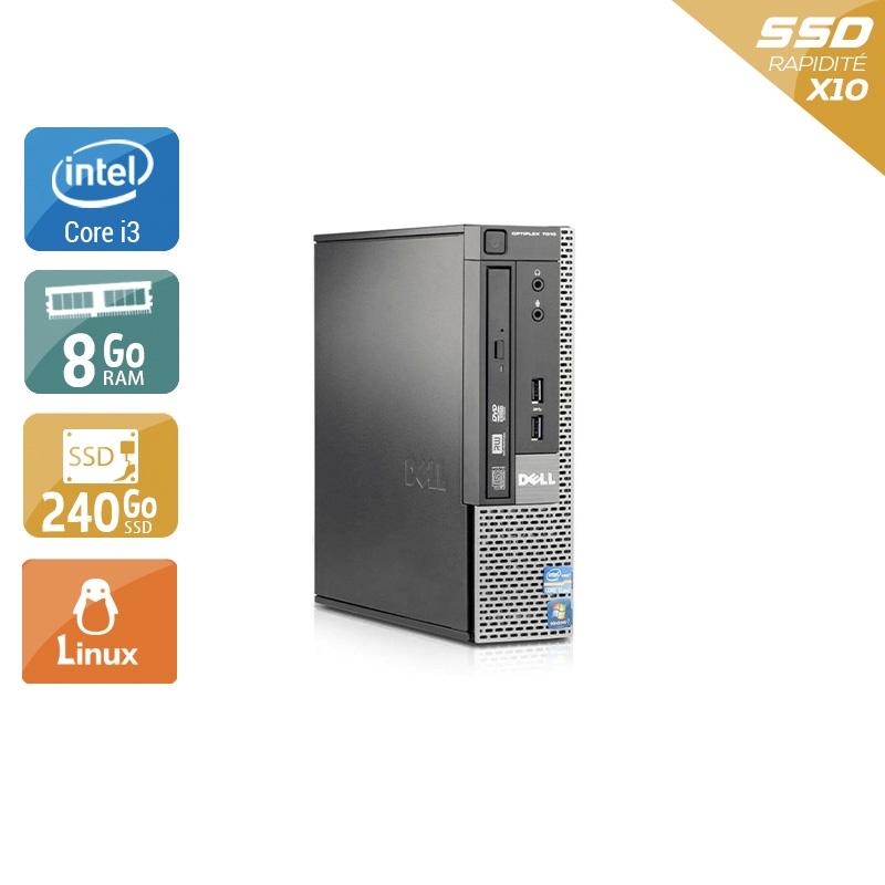 Dell Optiplex 790 USDT i3 8Go RAM 240Go SSD Linux