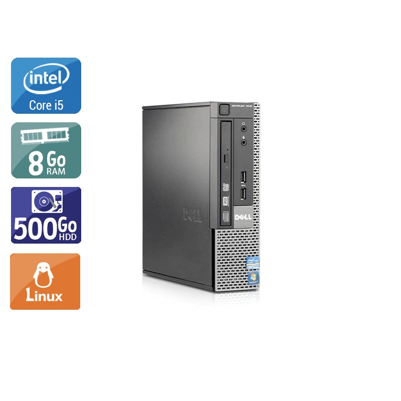 Dell Optiplex 790 USDT i5 - 8Go RAM 500Go HDD Linux  Très bon étatOccasion certifiée reconditionnée Bon état -  reconditionné disponible sur Kiatoo