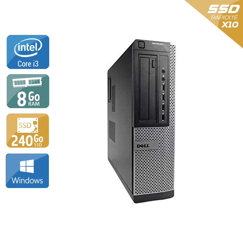 Dell Optiplex 9010 Desktop i3 8Go RAM 240Go SSD Windows 10