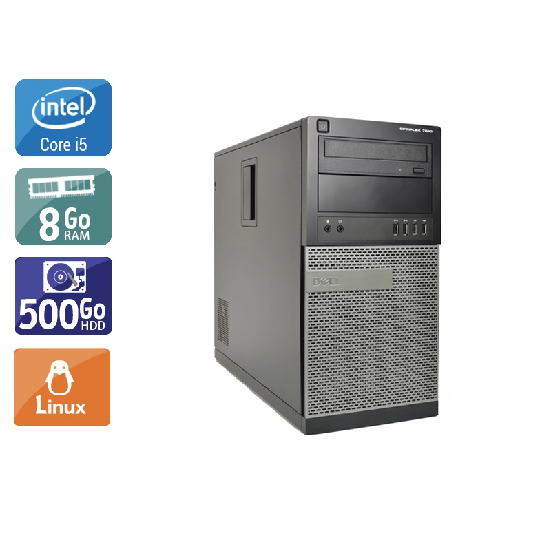 Dell Optiplex 9010 Tower i5 8Go RAM 500Go HDD Linux