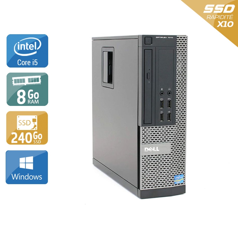 Dell Optiplex 9010 SFF i5 - 8Go RAM 240Go SSD Windows 10  État correctOccasion certifiée reconditionnée Bon état -  reconditionné disponible sur Kiatoo