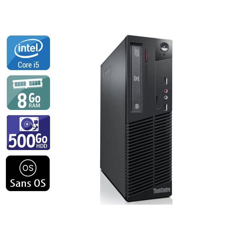 Lenovo ThinkCentre M73 SFF i5 8Go RAM 500Go HDD Sans OS