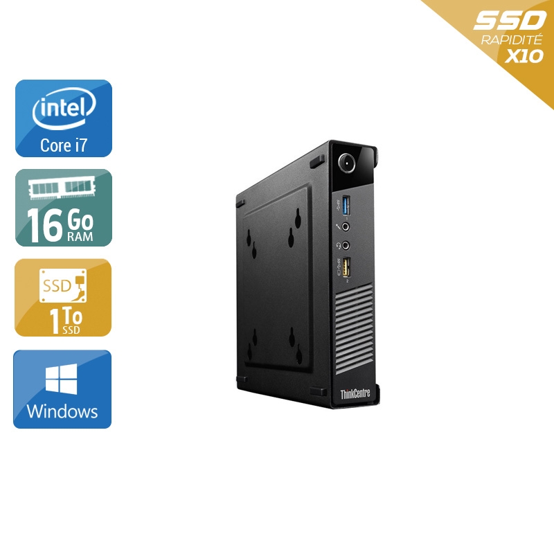 Lenovo ThinkCentre M73 Tiny i7 16Go RAM 1To SSD Windows 10