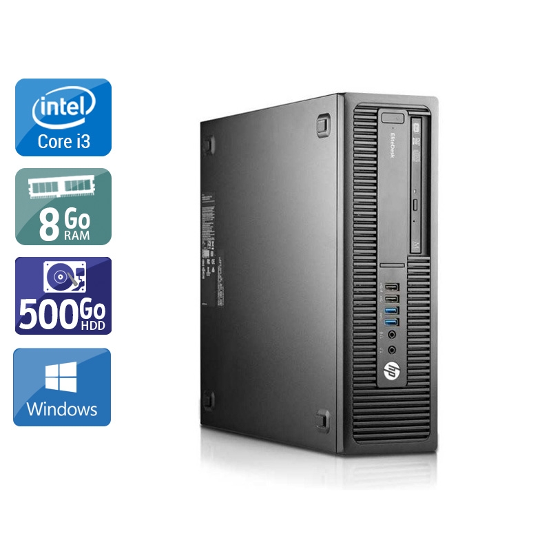 HP EliteDesk 800 G1 SFF i3 8Go RAM 500Go HDD Windows 10