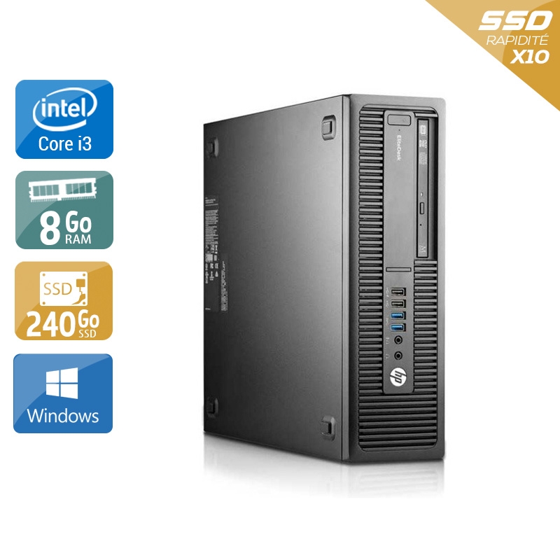 HP EliteDesk 800 G1 SFF i3 8Go RAM 240Go SSD Windows 10