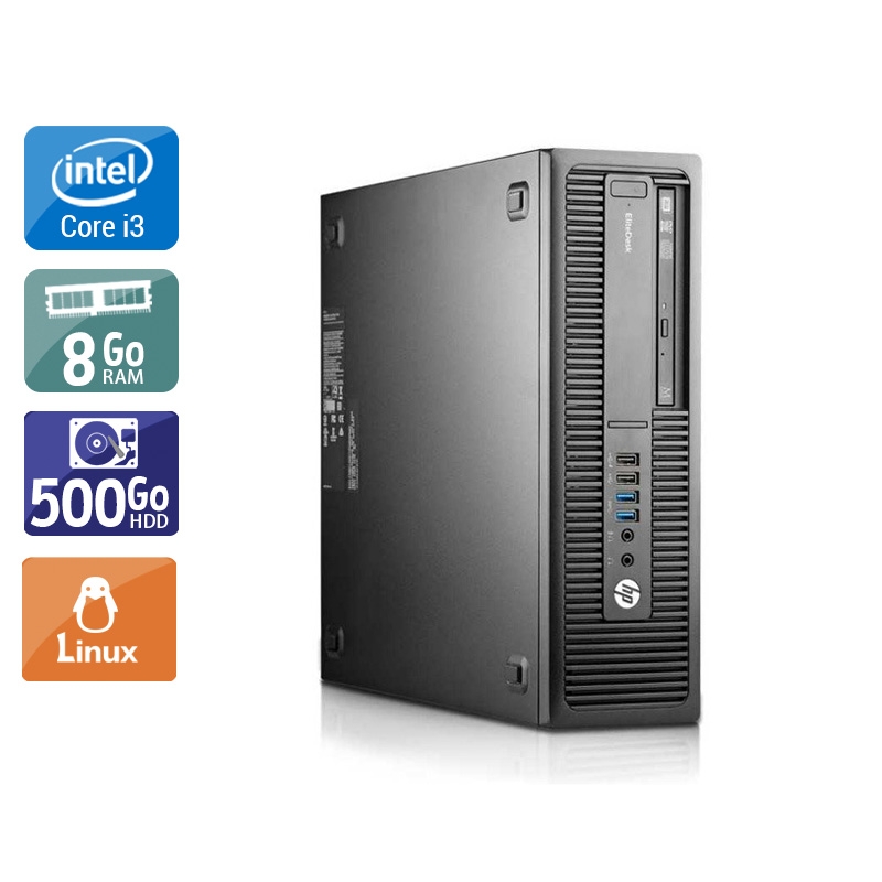 HP EliteDesk 800 G1 SFF i3 - 8Go RAM 500Go HDD Linux  État correctOccasion certifiée reconditionnée Bon état -  reconditionné disponible sur Kiatoo