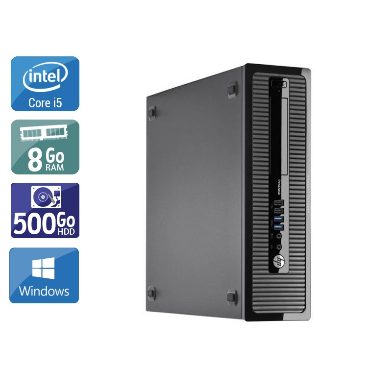 HP ProDesk 400 G1 SFF i5 - 8Go RAM 500Go HDD Windows 10  État correctOccasion certifiée reconditionnée Bon état -  reconditionné disponible sur Kiatoo