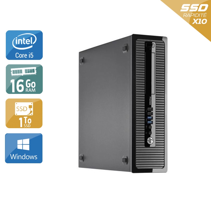 HP ProDesk 400 G1 SFF i5 16Go RAM 1To SSD Windows 10