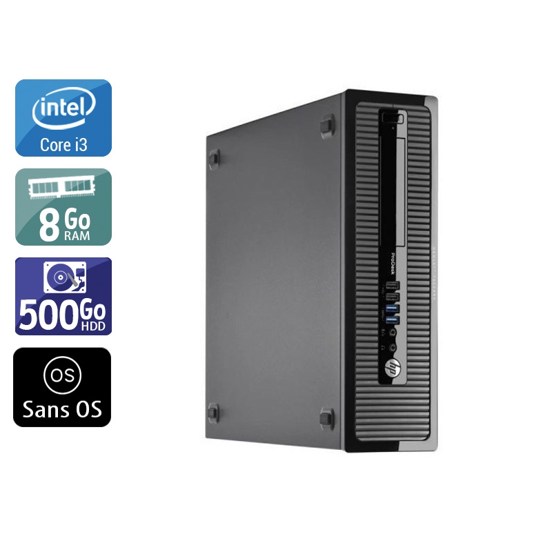 HP ProDesk 400 G2 Tower i3 8Go RAM 500Go HDD Sans OS